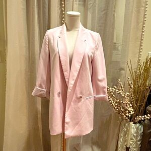 H&M pink oversized blazer size XS